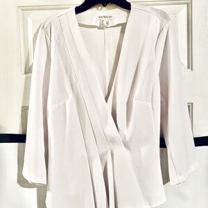 Venus Peplum Asymmetrical Belted Blazer           NWOT